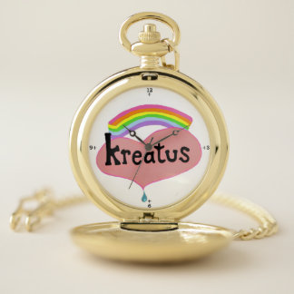 gold KREATUS logo pocket watch