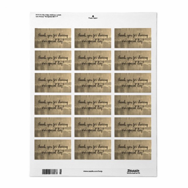 gold labels (sheet of 18) by dalDesignNZ (Full Sheet)