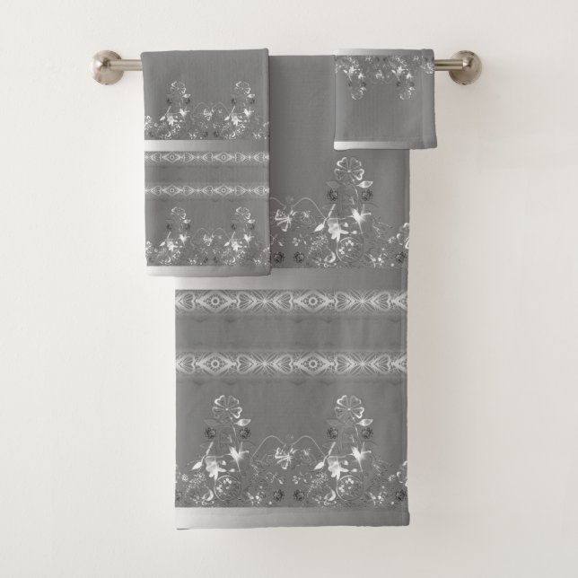 Gold lace bath towel set (Insitu)