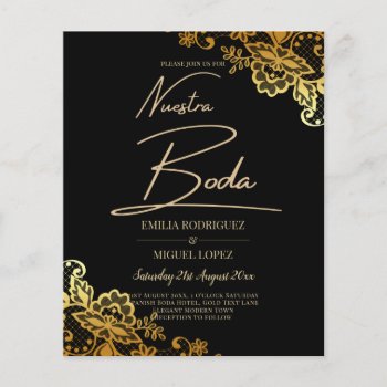GOLD LACE Black Nuestra Boda Spanish Wedding