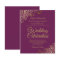 Gold Lace BUDGET Cassis Purple Wedding Invitation