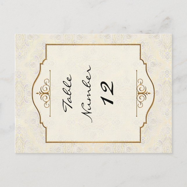 Gold & Lace Classic Formal Elegant Wedding Invite (Front)