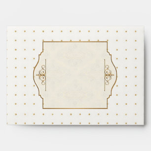 Gold & Lace Classic Formal Elegant Wedding Invite Envelope