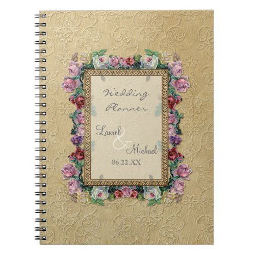 Gold  Lace Classic Formal Elegant Wedding Planner Notebook