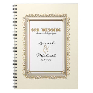Gold & Lace Classic Formal Elegant Wedding Planner Notebook