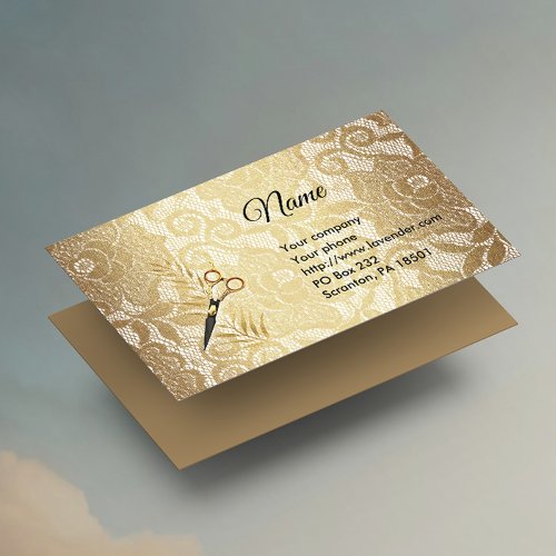 Gold Lace Couture Business Card