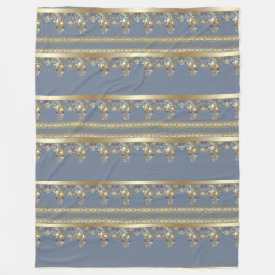 Gold lace fleece blanket