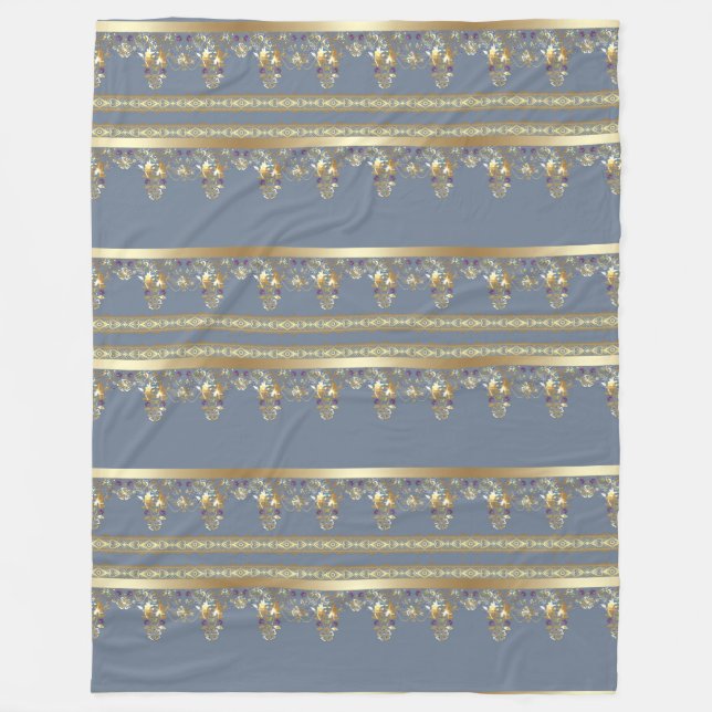 Gold lace fleece blanket (Front)