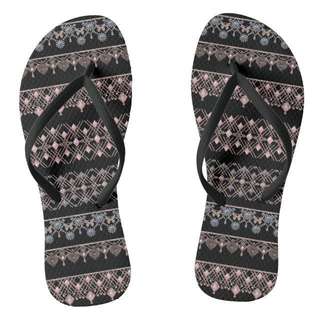 Gold lace flip flops (Footbed)