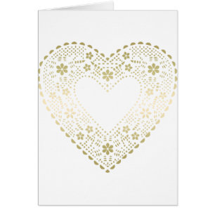 Gold Lace Heart Cards