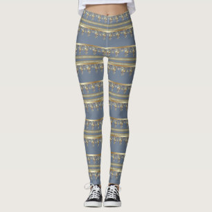 Gold lace leggings