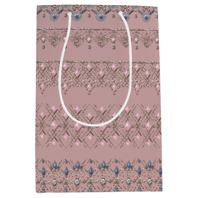 Gold lace medium gift bag (Front)