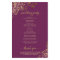Gold Lace on Cassis Purple Budget Wedding Program