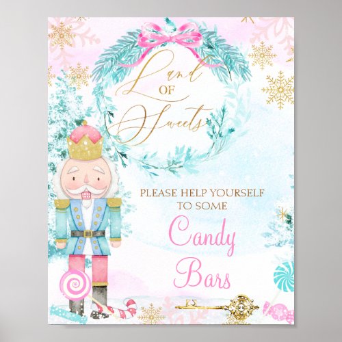 Gold Land of Sweets Nutcracker Birthday Sign