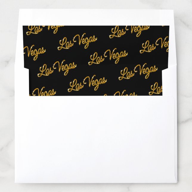 Gold Las Vegas Sparkles Envelope Liner (In Envelope)