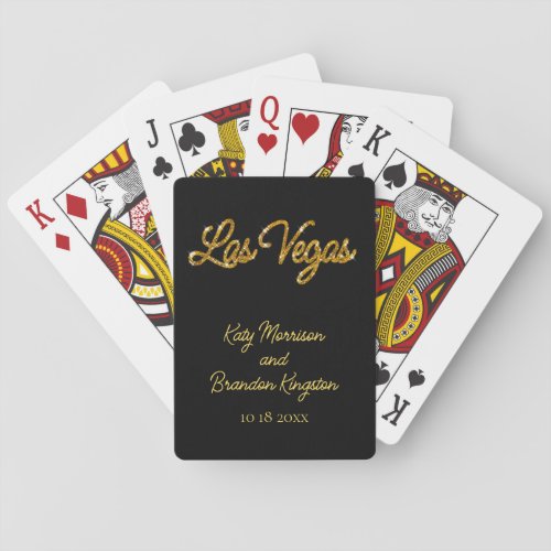 Gold Las Vegas Sparkles Playing Cards