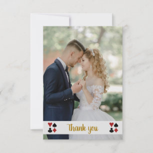 Gold Las Vegas Wedding Photo Thank You