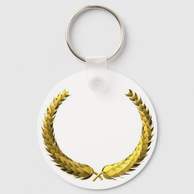 Gold Laurel Wreath Keychain (Front)