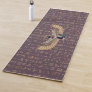 Gold Lavender Egyptian Princess Hieroglyphs  Yoga Mat