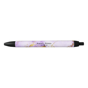 * Gold Lavender Marble Chic Popular Pen