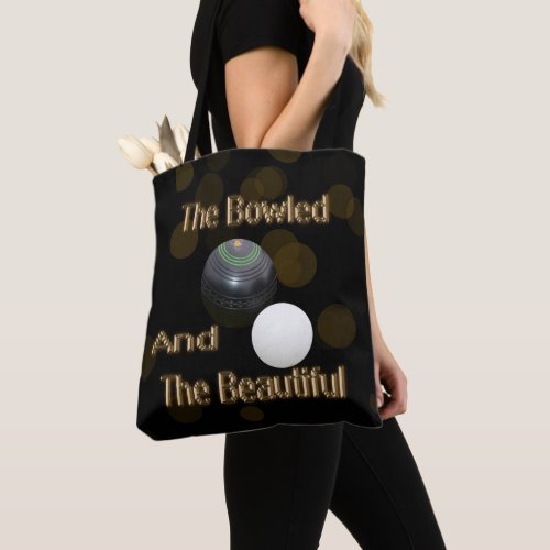 Gold Lawn Bowls Bowled Beautiful Design Tote Bag