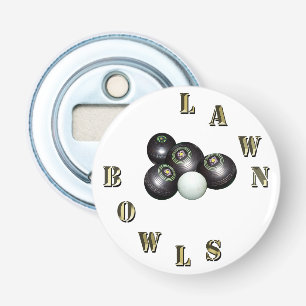 Gold Lawn Bowls Name With Bowls, Bottle Opener