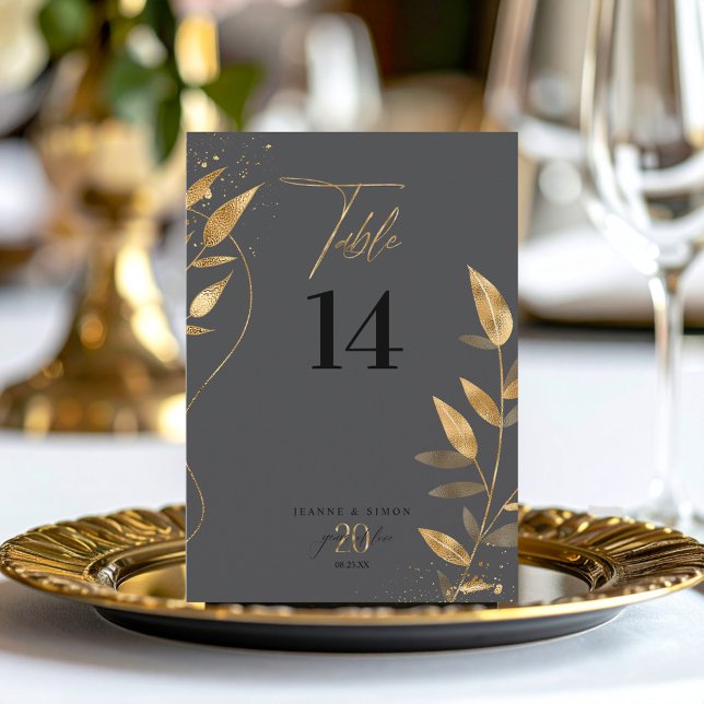 Gold Leaf 20th Anniversary Table Number ID1169 (Creator Uploaded)