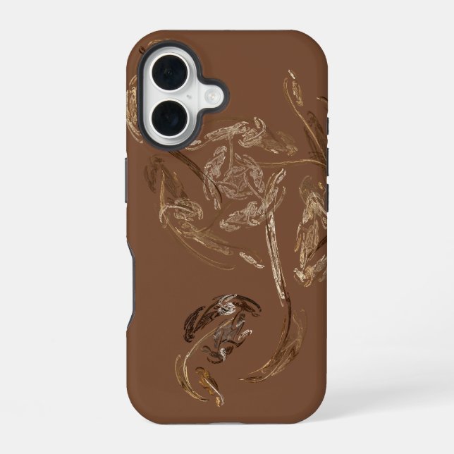gold leaf abstract rose iPhone case (Back)