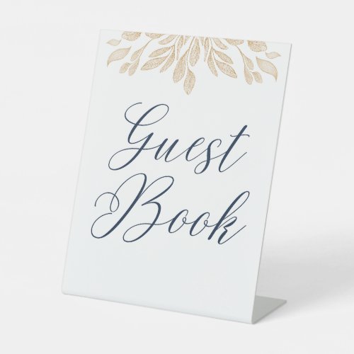 Gold Leaf Botanical Guest Book Sign