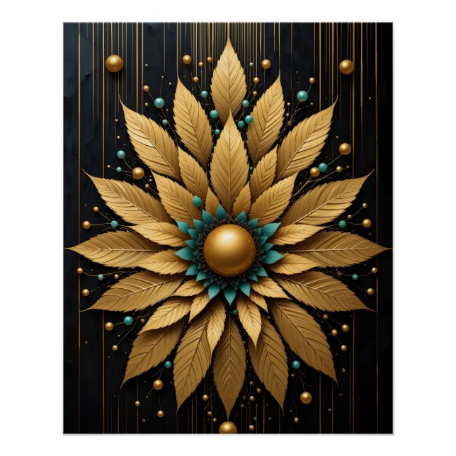 Gold Leaf Burst Poster (Front)