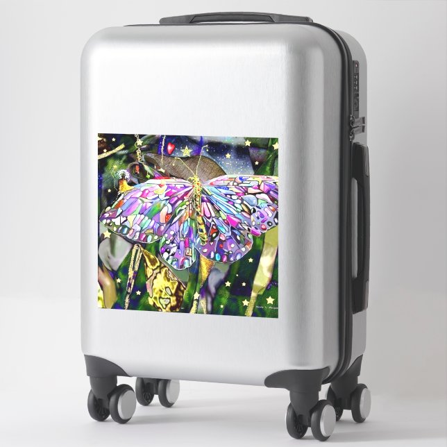 Gold Leaf Buttterfly Sticker (Suitcase)
