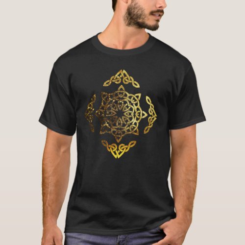 Gold Leaf Celtic Knot T_Shirt
