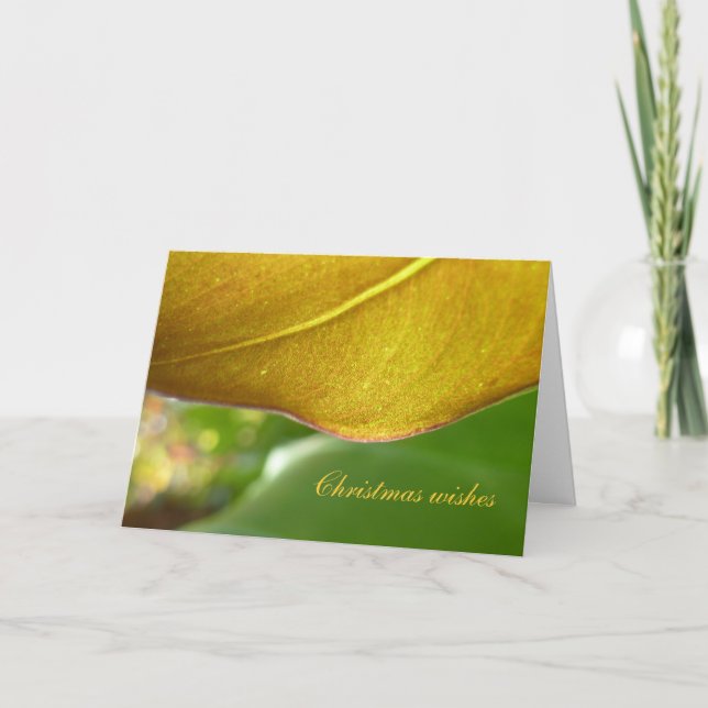 Gold Leaf Christmas Card (Front)