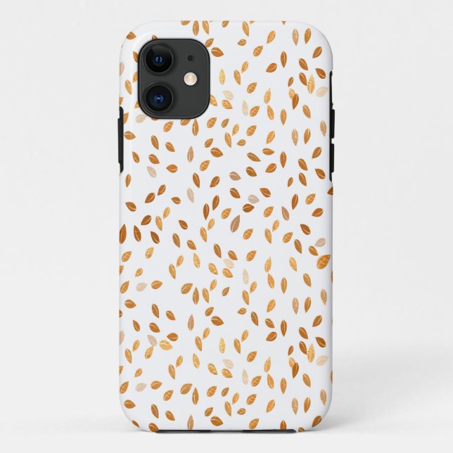 Gold Leaf Confetti Pattern Case-Mate iPhone Case (Back)