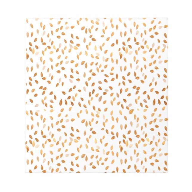 Gold Leaf Confetti Pattern Notepad (Front)