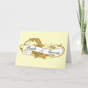 Gold Leaf Couples Wedding Shower Invitation