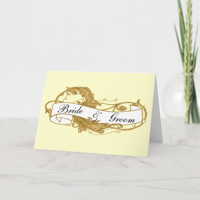 Gold Leaf Couples Wedding Shower Invitation (Front)