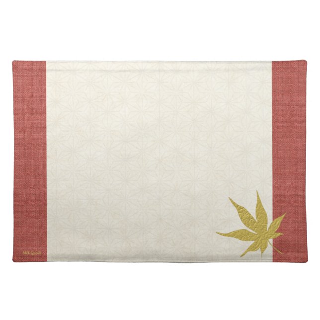 Gold Leaf Cross Luncheon Mat (Front)