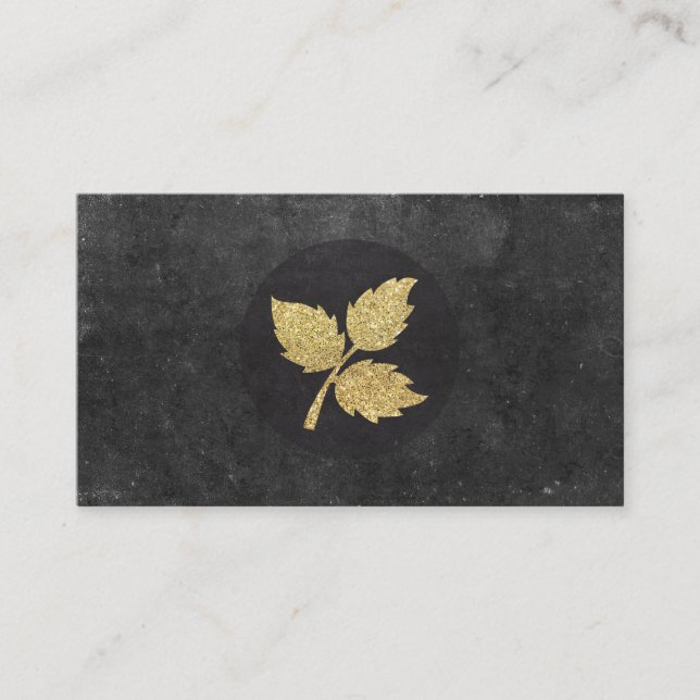 Gold Leaf | Deluxe, Slate II Business Card (Front)