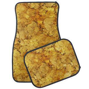 Gold Leaf Fragments Car Floor Mat