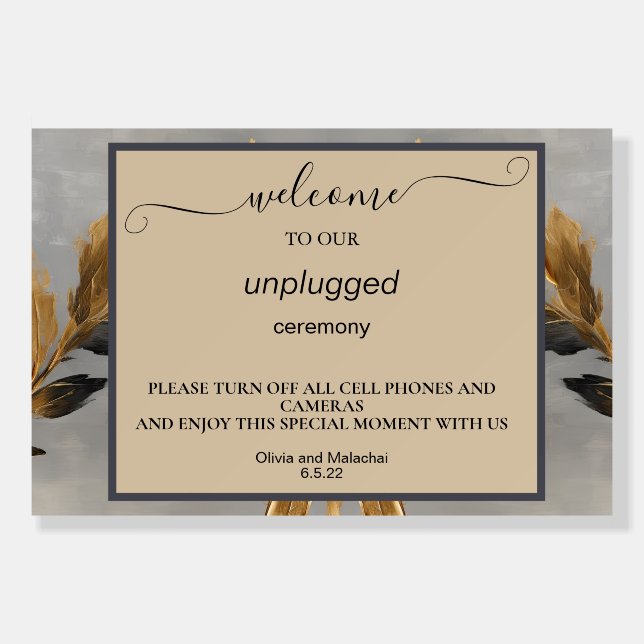 Gold Leaf Impasto Noir  Foam Board (Front)