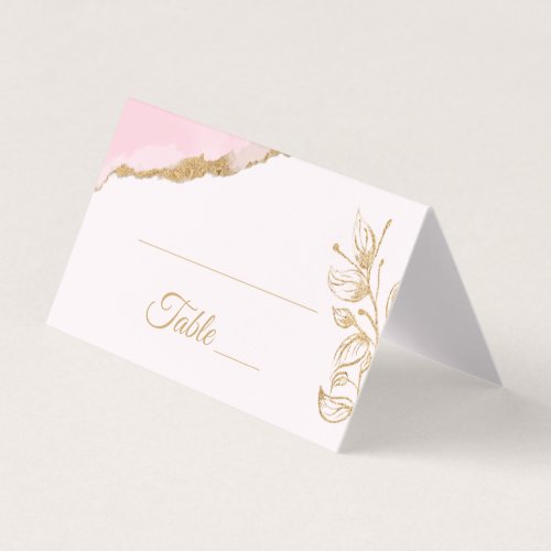 Gold Leaf Leaves Pink Watercolor Floral Party