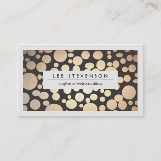Customizable Gold Leaf Look Chic Modern Salon and Spa Business Card Template