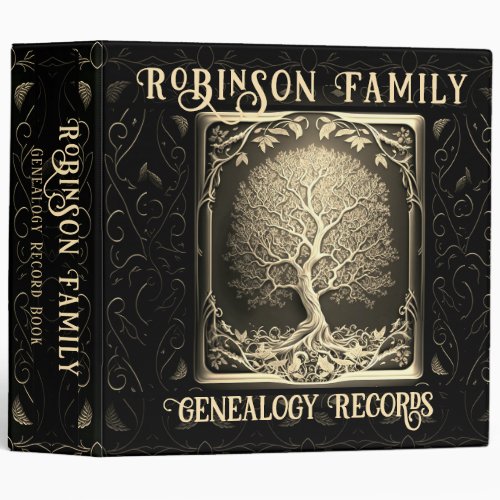 Gold Leaf Look Genealogy Binder