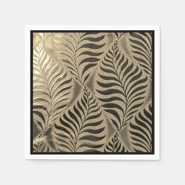 Gold Leaf Motif Napkins (Front)