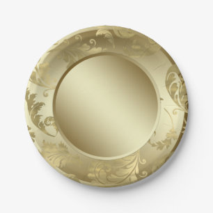 Gold Leaf Paper Plates