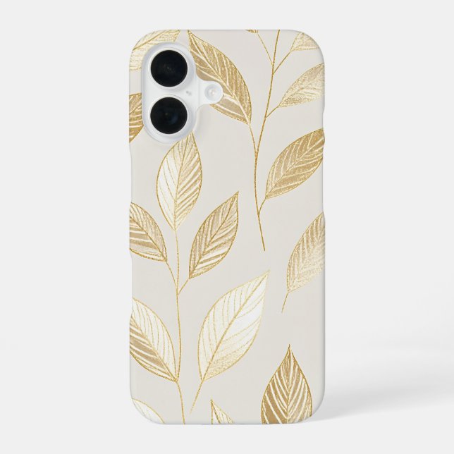 Gold Leaf Pattern iPhone Case (Back)