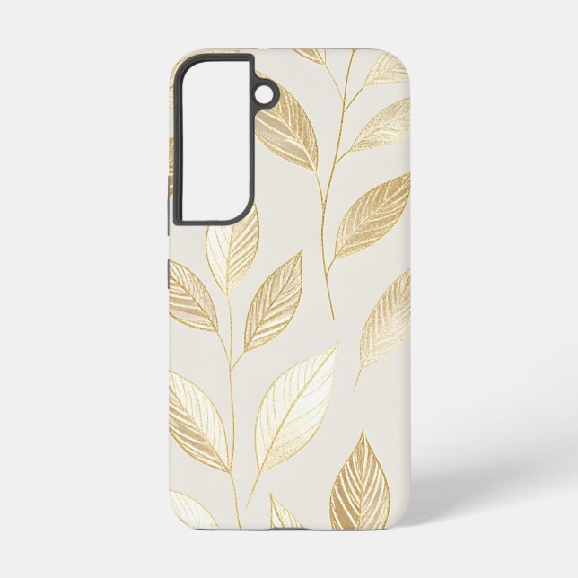 Gold Leaf Pattern Samsung Galaxy Case (Back)