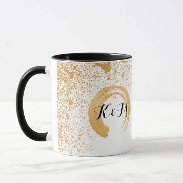 Gold Leaf Spray Mug (Left)