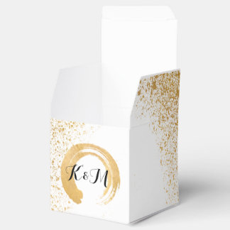 Gold Leaf Spray Reception Accessories Favor Boxes